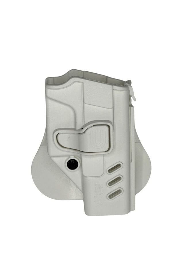 Black Grips Glock 17 - Glock 19 Taktik Polimer Tabanca Kılıfı Beyaz