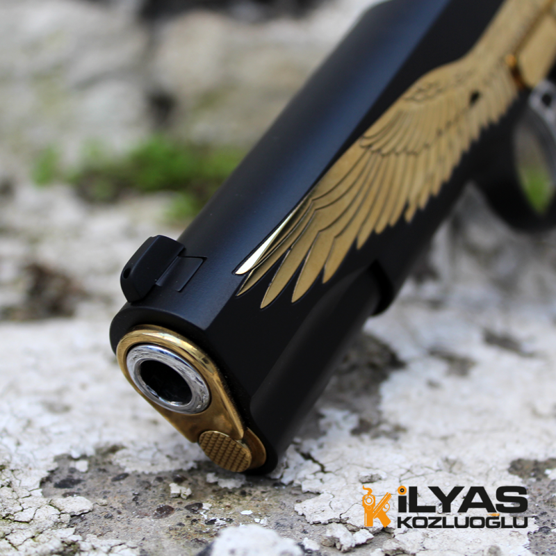 Colt 1911 Mat Siyah Kaplama & Kartal Gravür