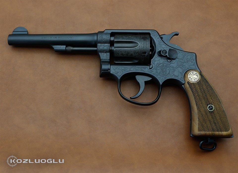 Smith&Wesson 38.cal  Gravür & Siyah Meneviş
