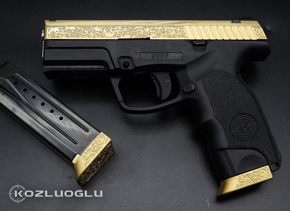 Steyr M9 A1 Gravür & Sarı Titanyum Kaplama