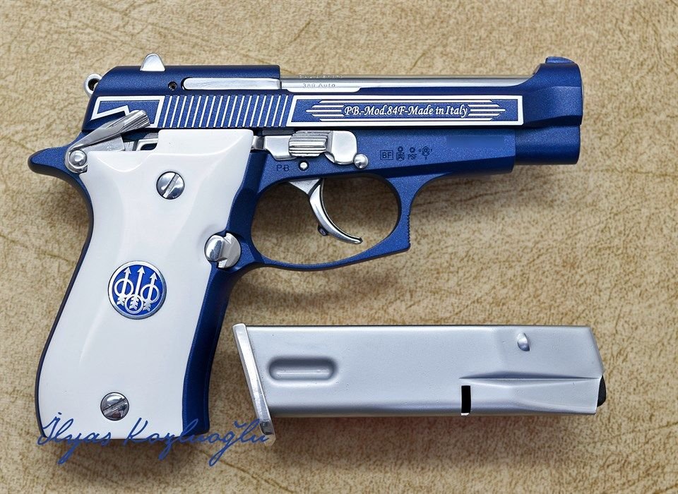Beretta MOD84 Parlak Çerçeve Blue Kaplama