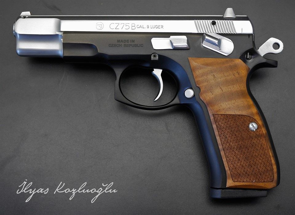 CZ 75B Siyah Beyaz Krom Kaplama
