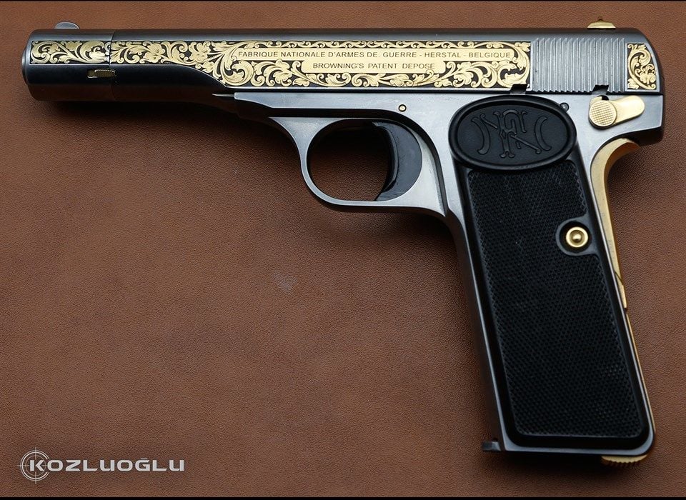 Browning 7.65 Uzun Belçika Gravür