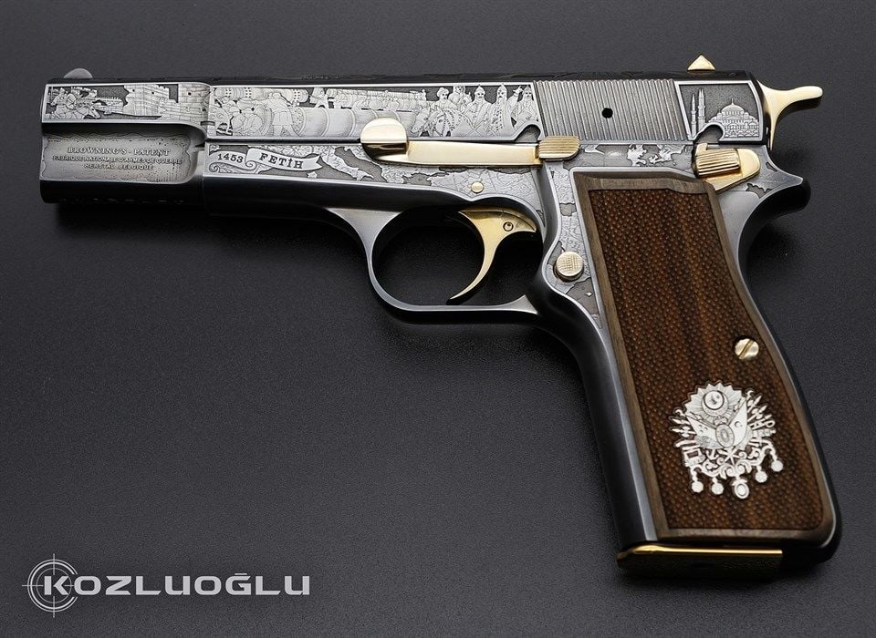 Browning  Fetih 1453 Gravür & Açık Füme Titanyum Kaplama