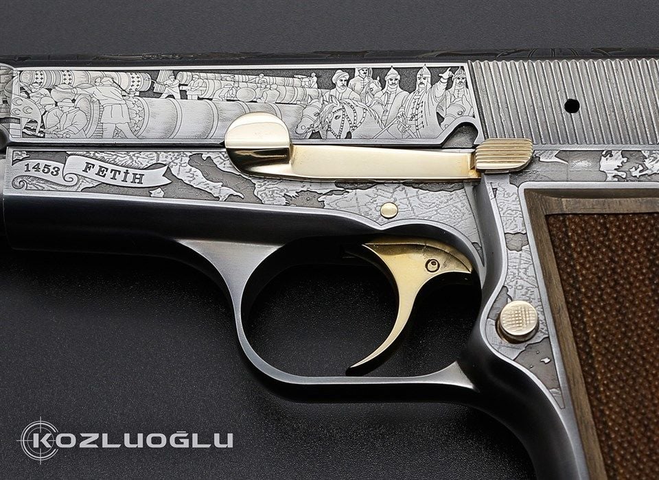Browning  Fetih 1453 Gravür & Açık Füme Titanyum Kaplama