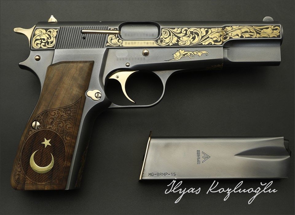 Browning HP Yanaklar Gravür