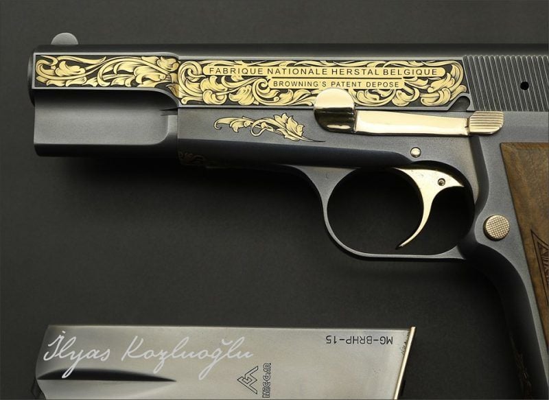Browning HP Yanaklar Gravür
