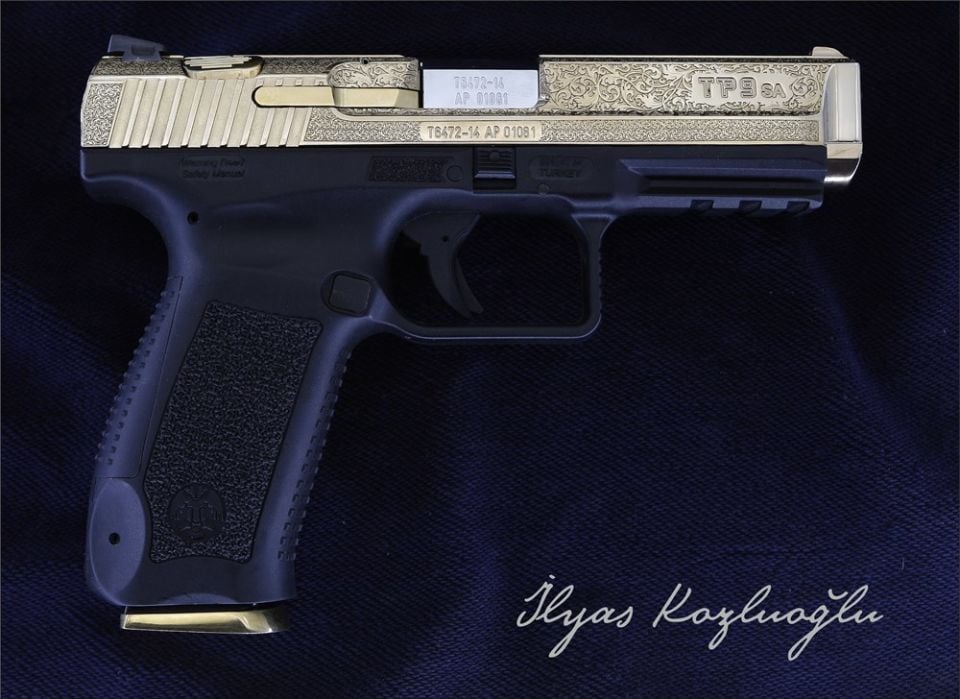 Canik TP9 English Scroll Gravür Altın