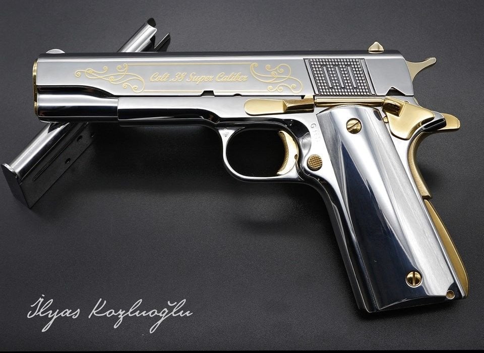 Colt 38 24 Ayar Altın Kaplama
