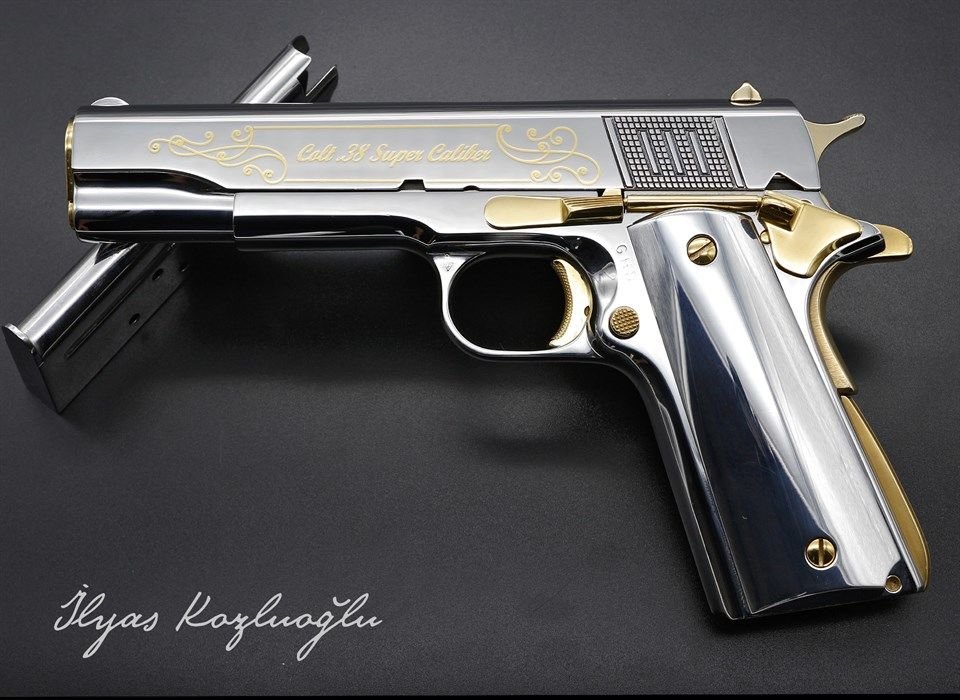 Colt 38 24 Ayar Altın Kaplama