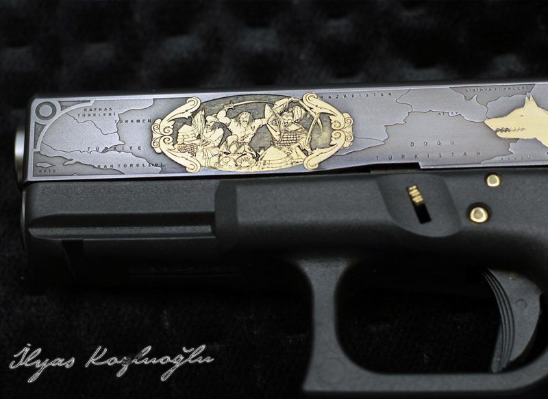 Glock 19 Gen4 Büyük Turan Devleti Yanık Füme