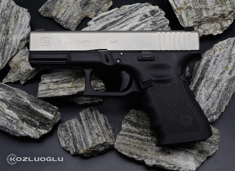 Glock Serpme Gravür Beyaz Krom