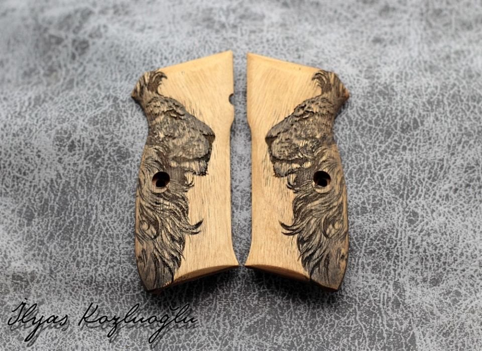 CZ 75-85B Aslan İşlemeli Ceviz Kabza