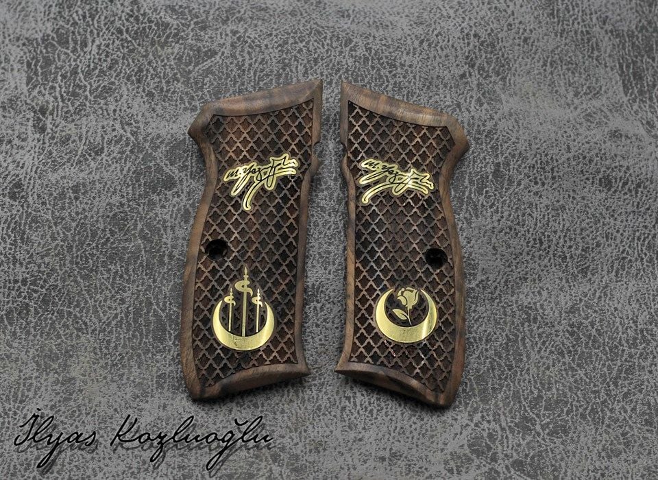 CZ 75-85B İmzalı Ceviz Kabza