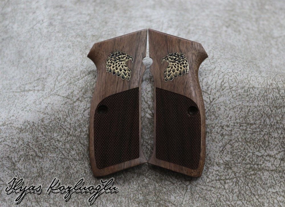 CZ 75-85B Kartal Başı Logolu Ceviz Kabza