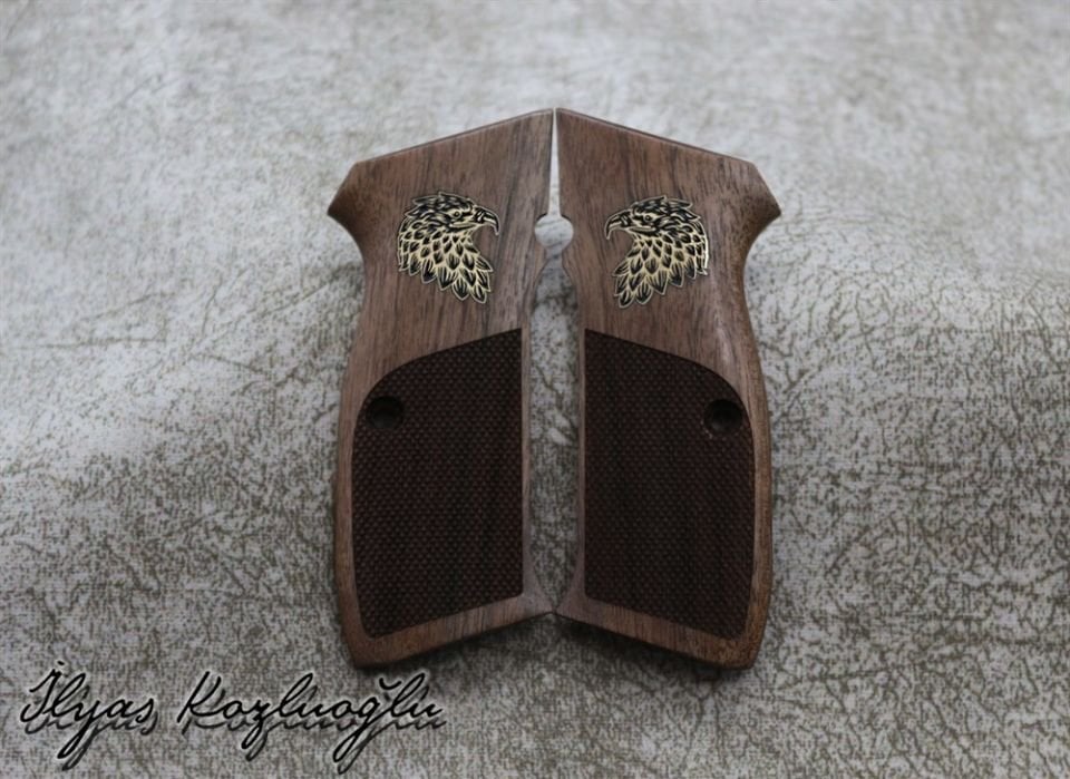 CZ 75-85B Kartal Başı Logolu Ceviz Kabza