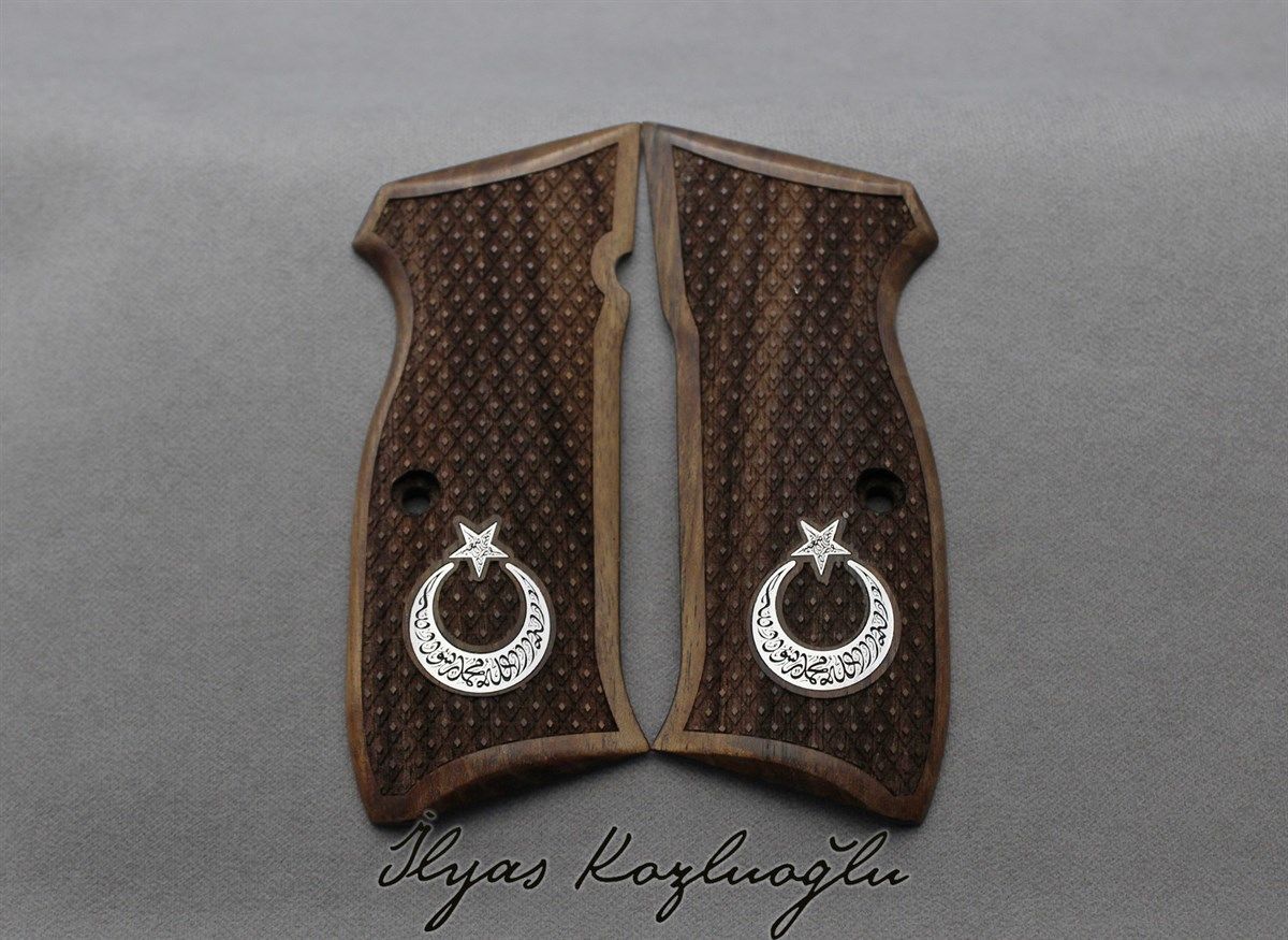 CZ 75-85B Gümüş Ayyıldız Logolu Ceviz Kabza