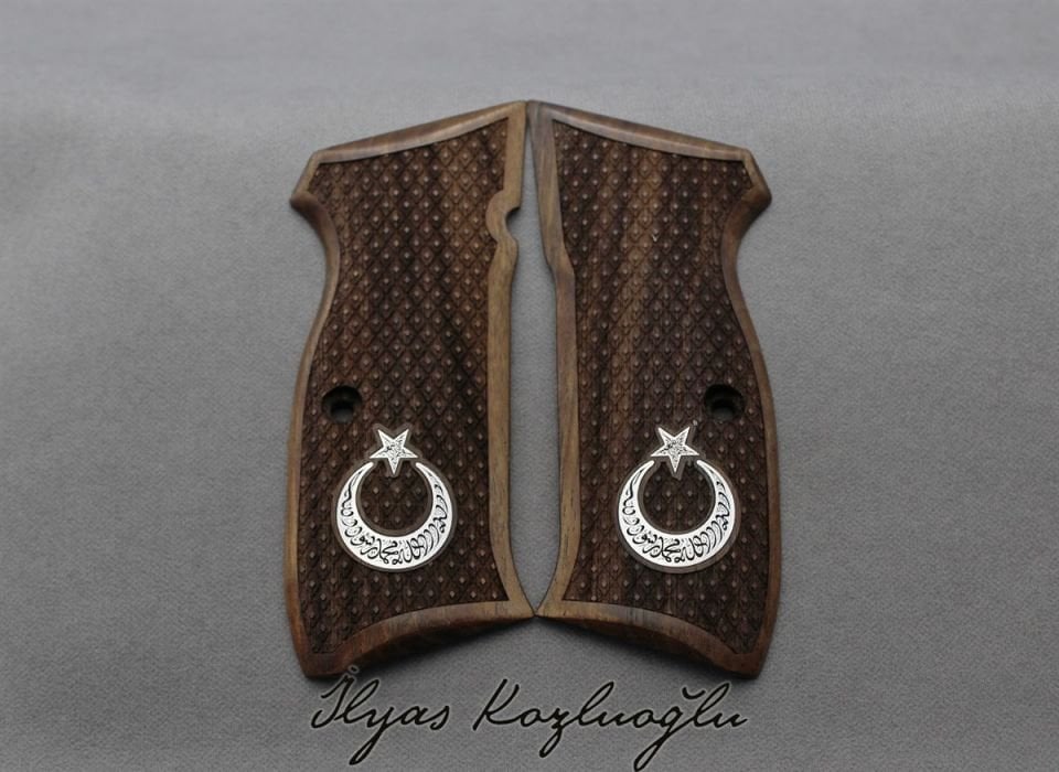 CZ 75-85B Gümüş Ayyıldız Logolu Ceviz Kabza