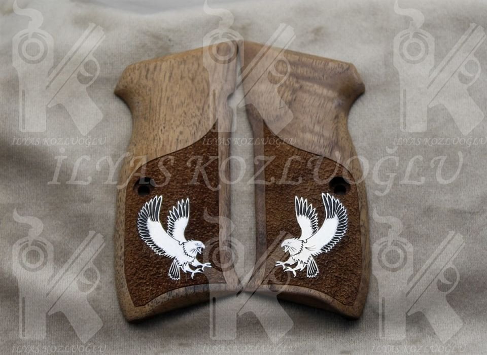 CZ 75-85B Gümüş Kartal Logolu Ceviz Kabza