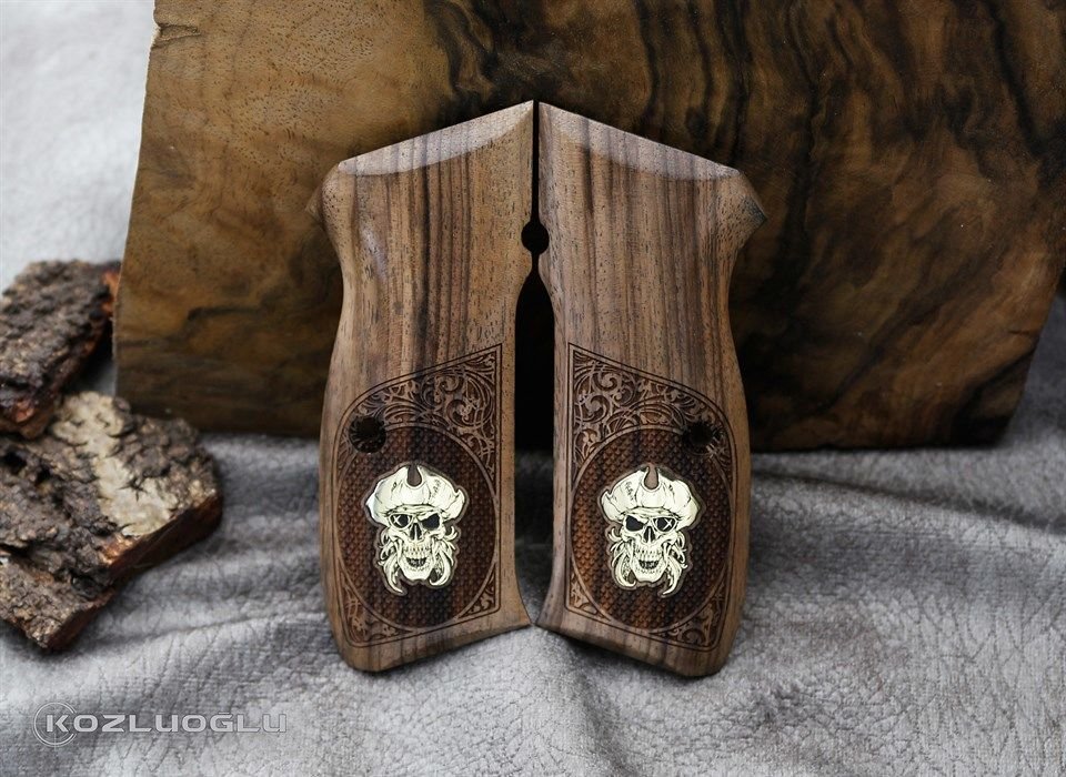 CZ 75-85B Kurukafalı Ceviz Kabza