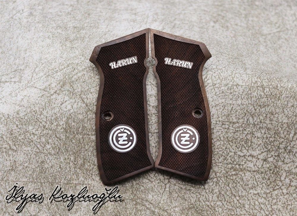 CZ 75-85B Logolu – İsimli Ceviz Kabza