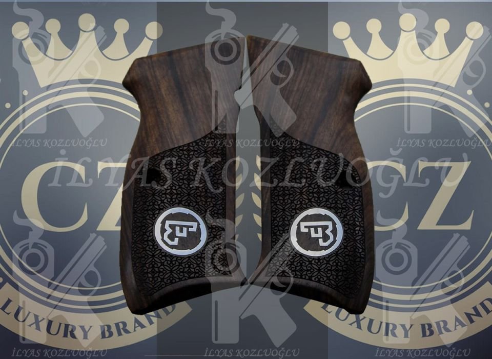 CZ 75-85B Osmanlı Desen Logolu Kök Ceviz Kabza