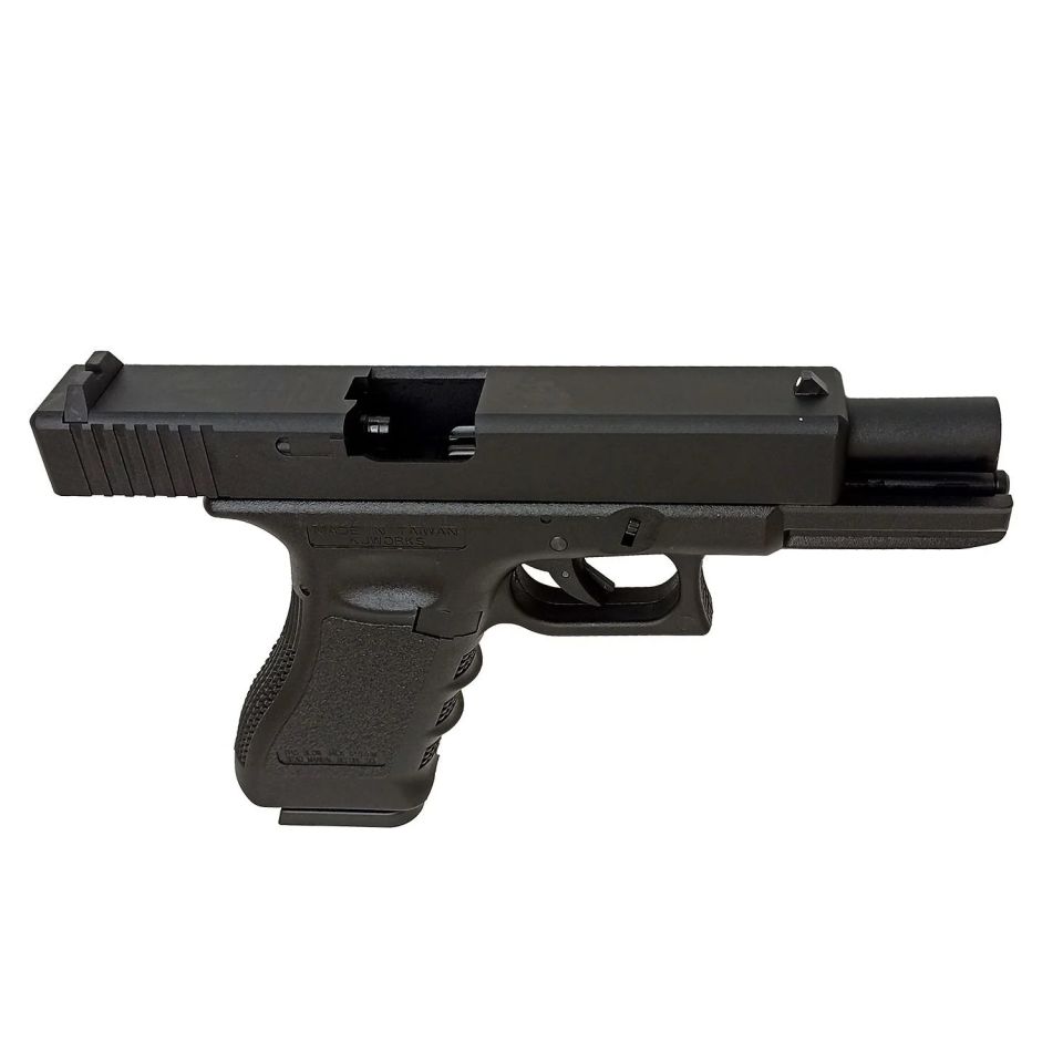 KJW G18 Glock18 Metal Slide SIYAH GBB Airsoft Auto Glock Tabanca