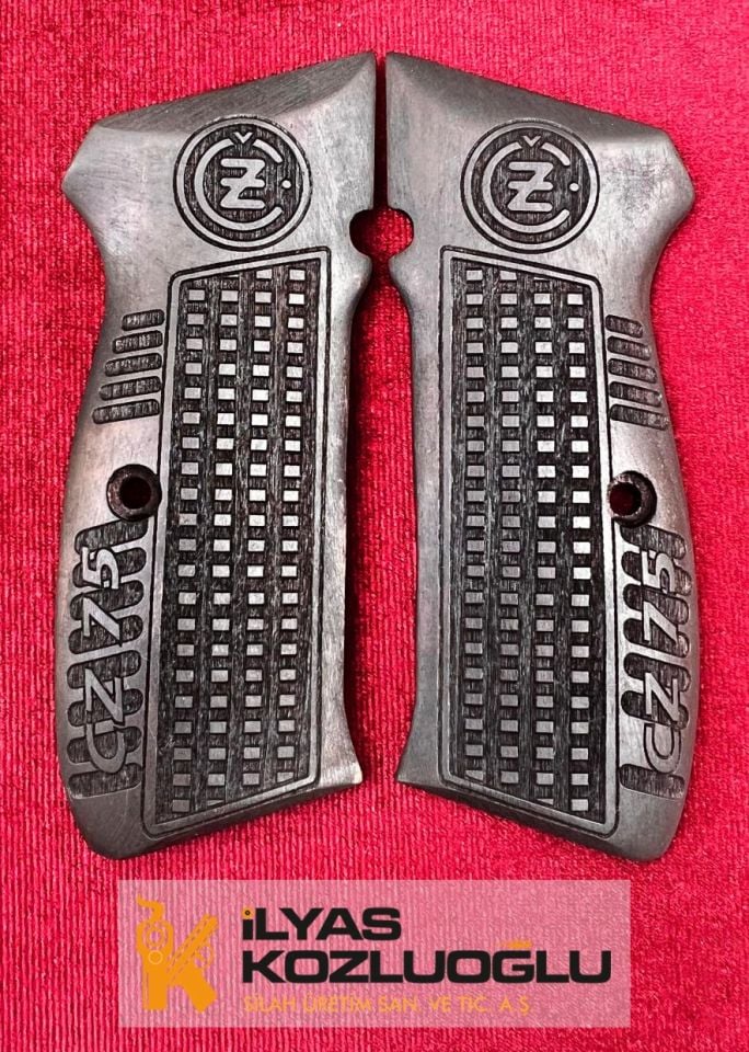 Cz 75B Tam Yüzey Tasarımlı Cz Logolu Ceviz Kabze