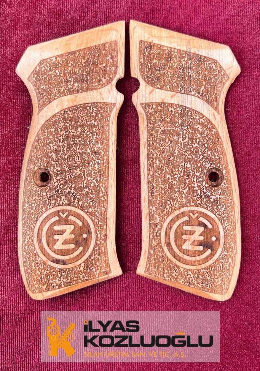 Cz 75B Tam Yüzey Pütür Desenli Cz Logolu Ceviz Kabze