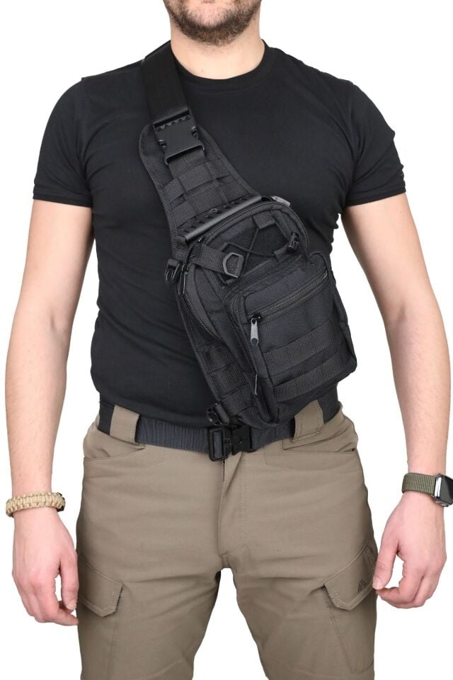 Black Grips Çok Amaçlı Taktik Özel Bölmeli Tabanca Taşıma Çantası Siyah