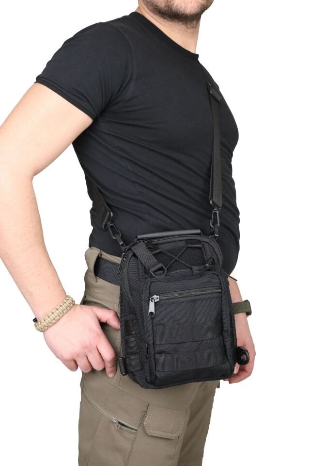 Black Grips Çok Amaçlı Taktik Özel Bölmeli Tabanca Taşıma Çantası Siyah