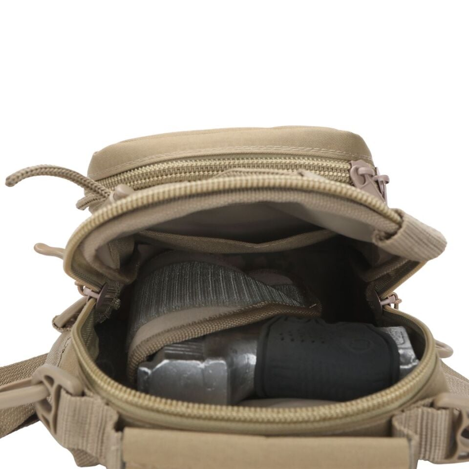 Black Grips Çok Amaçlı Taktik Özel Bölmeli Tabanca Taşıma Çantası Bej