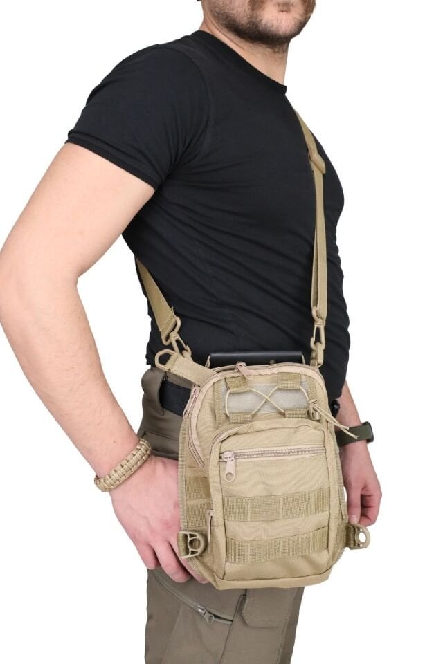 Black Grips Çok Amaçlı Taktik Özel Bölmeli Tabanca Taşıma Çantası Bej
