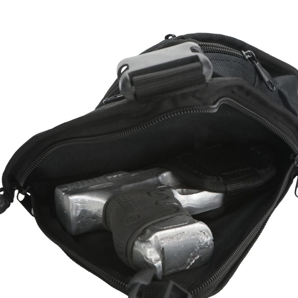 Black Grips Üçgen Çok Amaçlı Taktik Tabanca Taşıma Çantası Siyah