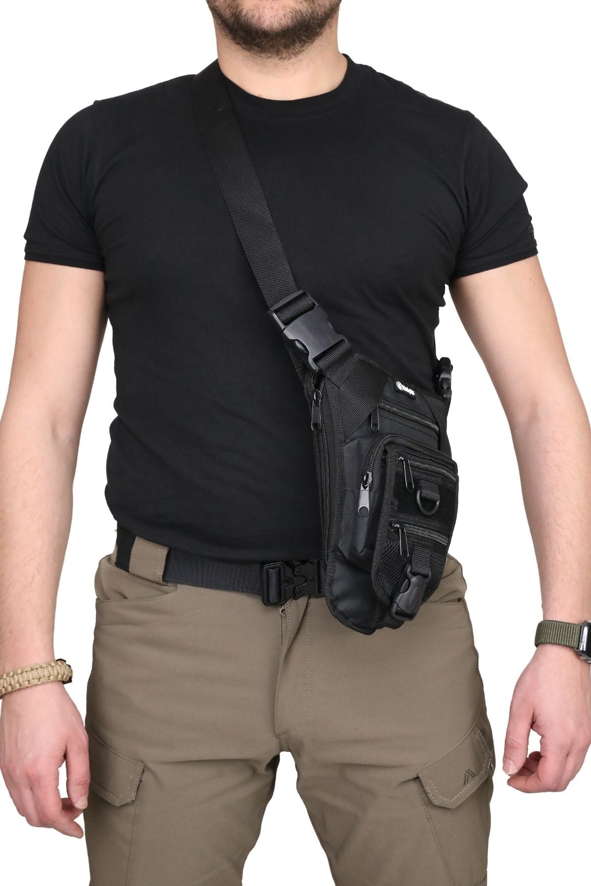 Black Grips Üçgen Çok Amaçlı Taktik Tabanca Taşıma Çantası Siyah