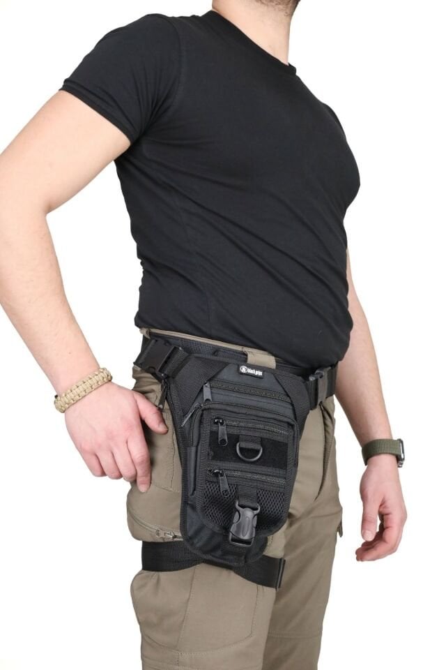 Black Grips Üçgen Çok Amaçlı Taktik Tabanca Taşıma Çantası Siyah