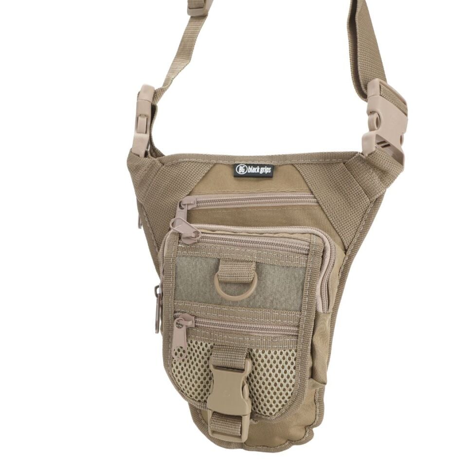 Black Grips Üçgen Çok Amaçlı Taktik Tabanca Taşıma Çantası Bej