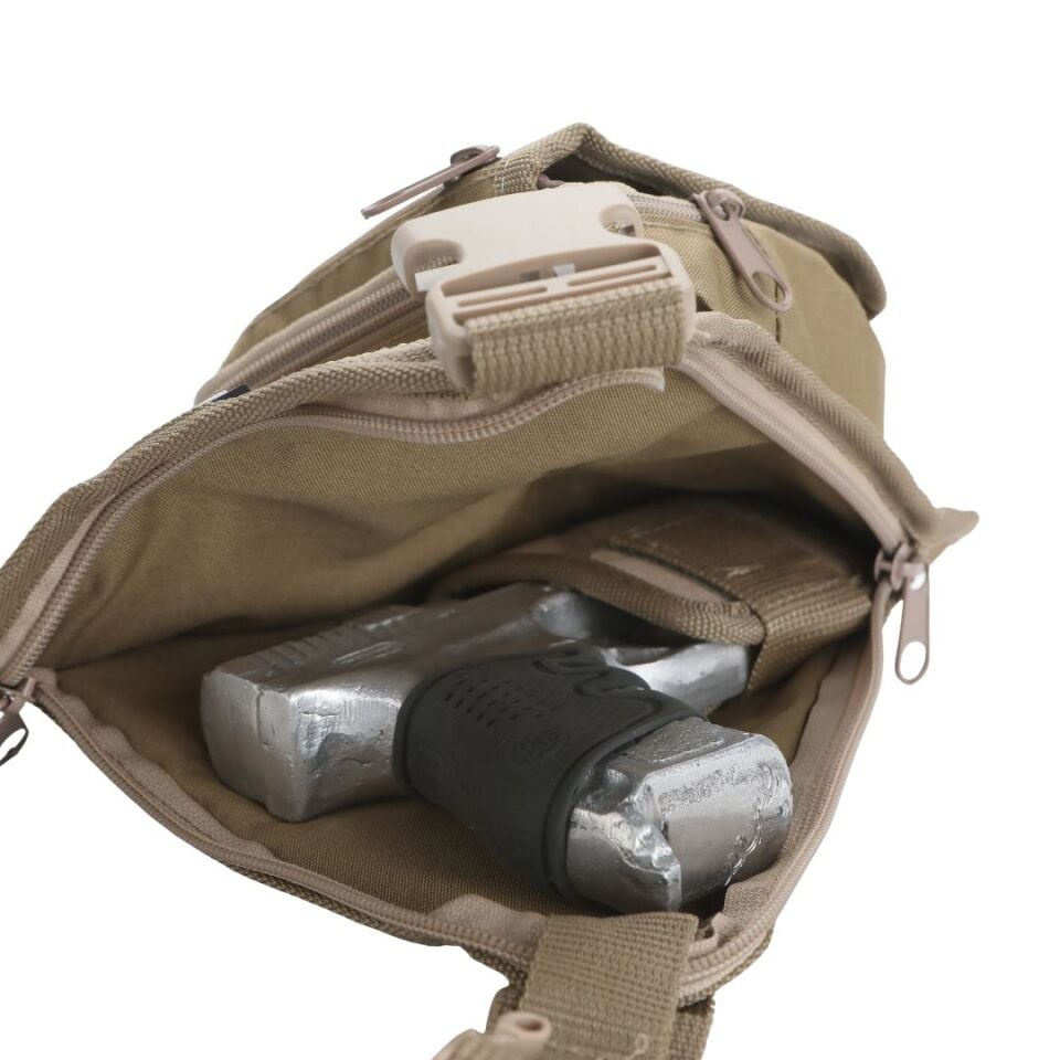 Black Grips Üçgen Çok Amaçlı Taktik Tabanca Taşıma Çantası Bej