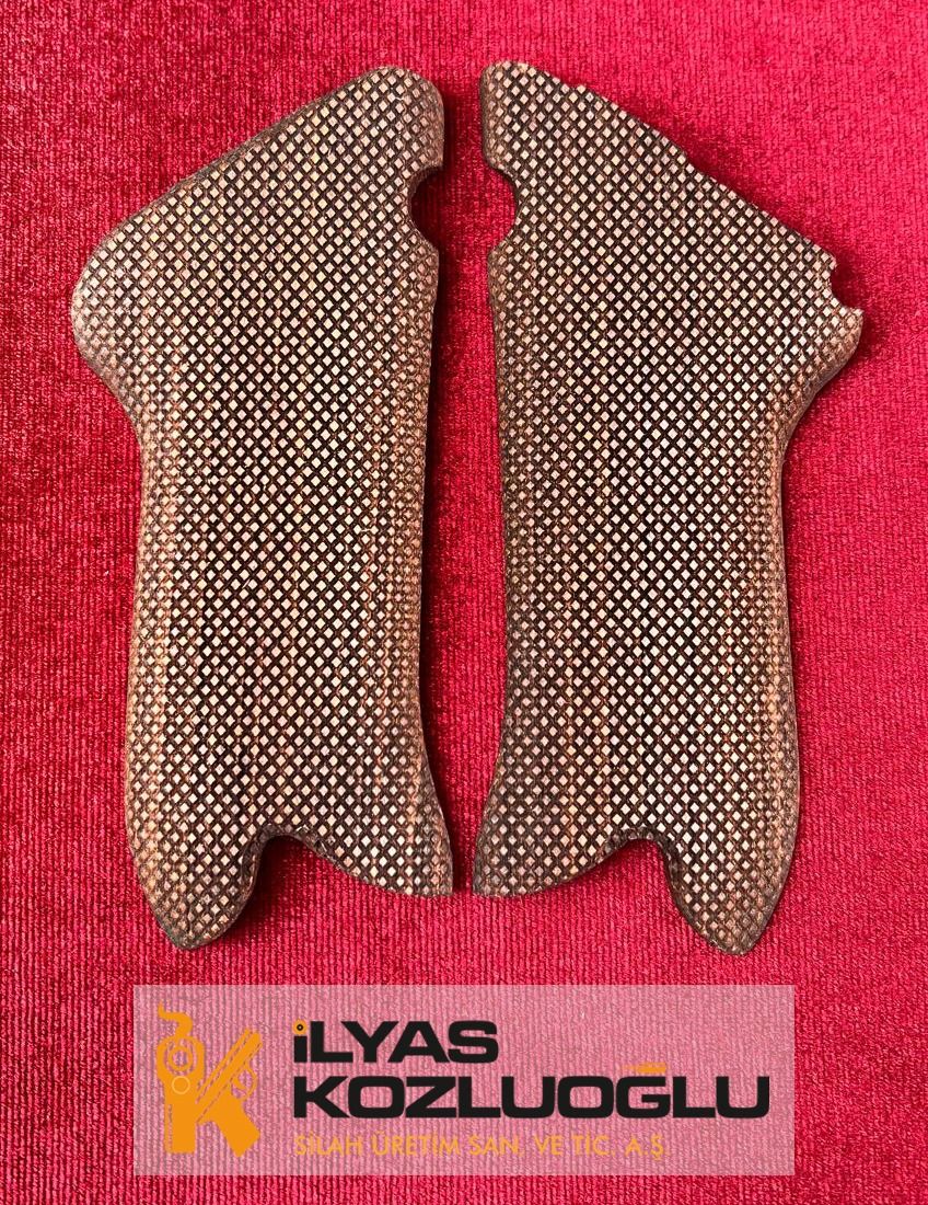 Parabellum Tam Yüzey Baklava Desenli Ceviz Kabze