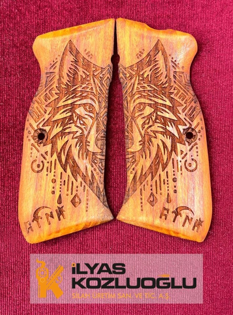 Sarsılmaz Kılınç 2000 Tam Yüzey Kurt Kafası Tasarımlı Açık Ceviz Kabze