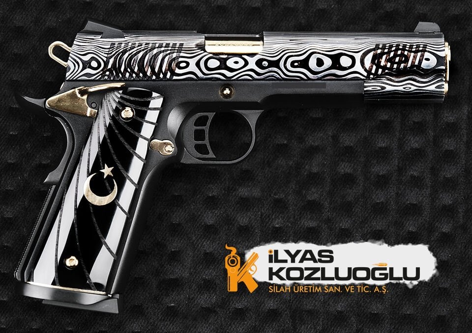 Tisaş ZIG M1911 Damascus Desen Gravür & Titanyum Kaplama