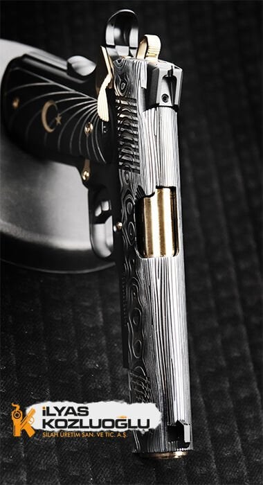 Tisaş ZIG M1911 Damascus Desen Gravür & Titanyum Kaplama