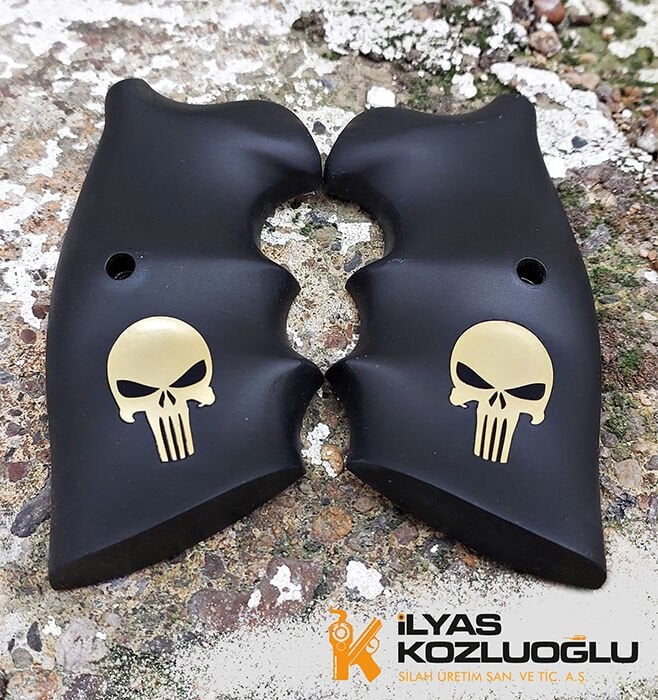 Colt Python Sarı Pirinç Logolu Mat Siyah Pleksi Kabze