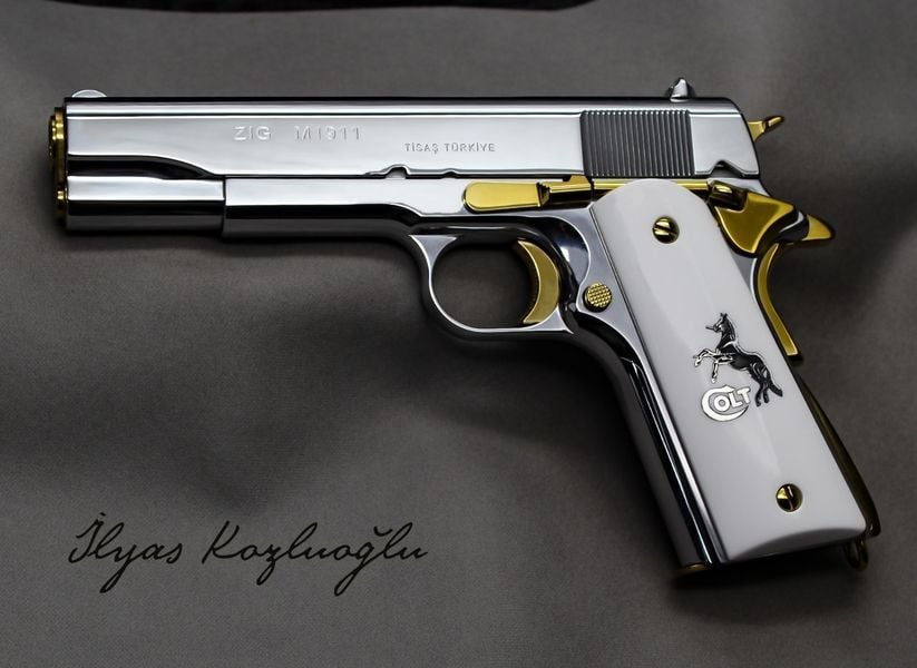Tisaş ZIG M1911 - Mat Beyaz Krom Kaplama