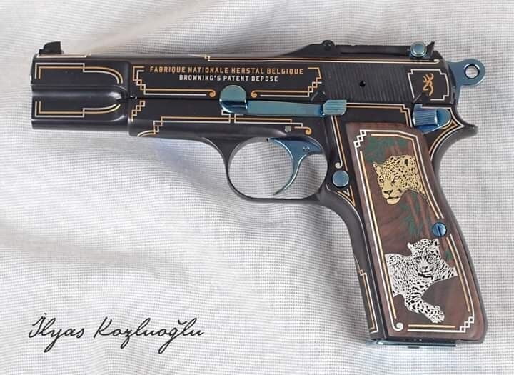 Browning - Çerçeve Hat Desenli Özel Gravür Tasarımı